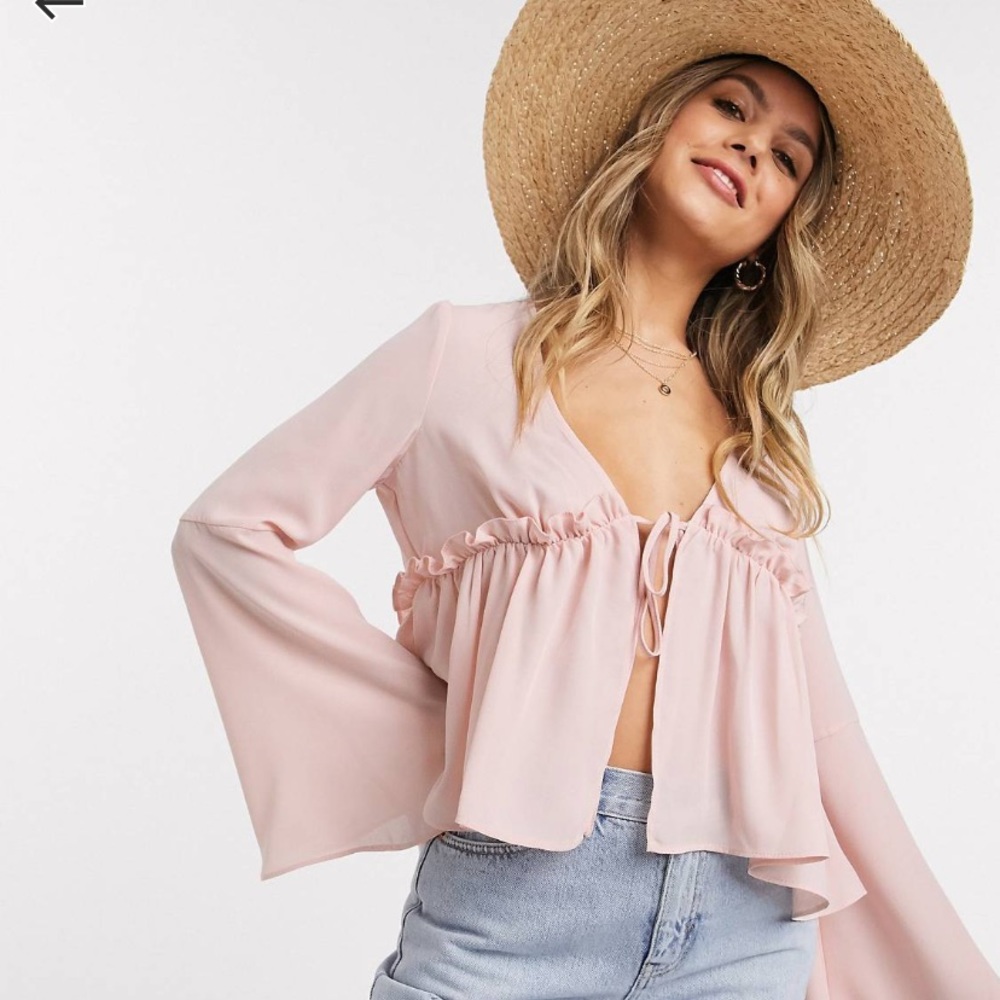 Open front blouse